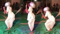 डोक्यात हंडा, पाठीला झाडू अन् भन्नाट स्टेप्स; काकांच्या कोंबडी डान्सवर नेटकरी फिदा