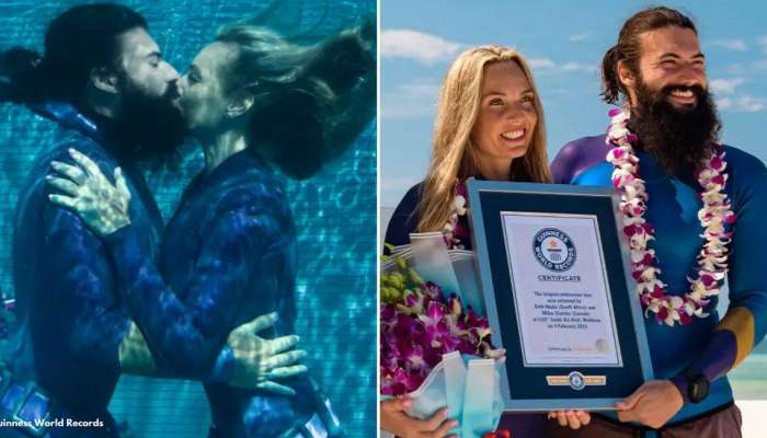  जगातला सर्वांत Longest Underwater Kiss!गिनीज बूक ऑफ रेकॉर्डमध्ये नोंद,पाहा VIDEO