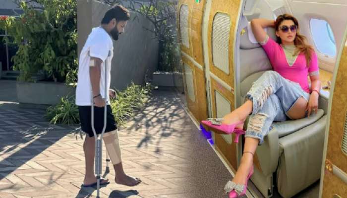 कुबड्या पकडून चालणाऱ्या Rishabh Pant च्या Photo वर Urvashi Rautela ची कमेंट; म्हणाली, &quot;माझ्या...&quot;