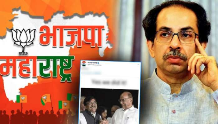 EC Result on Shivsena: ठाकरेंना डिवचण्यासाठी BJP ने पोस्ट केला पवार-राऊतांचा हसरा फोटो; कॅप्शनने वेधलं लक्ष