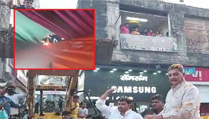Sambhaji Raje : संभाजीराजे छत्रपती थोडक्यात बचावले; शस्त्र प्रदर्शनाचं उद्घाटन केल्यानंतर छताला...