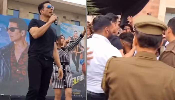 Akshay Kumar च्या बॉडीगार्डनं चाहत्याला धक्का देताच... Video पाहून तुम्हाला बसेल धक्का