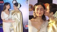 'Lip Kiss....',आलिया भट्ट आणि रेखा यांचा 'तो' व्हिडीओ पाहून नेटकरी संतापले, पाहा VID