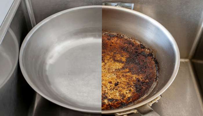 Kitchen Tips : स्वयंपाकाची करपलेली, खराब झालेली भांडी मिनिटांत स्वच्छ होतील; चमकवा नव्यासारखे