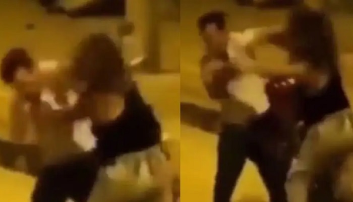 Viral Video : रस्त्यावर गर्लफ्रेंडसोबत करायला गेला रोमान्स अन् मग...