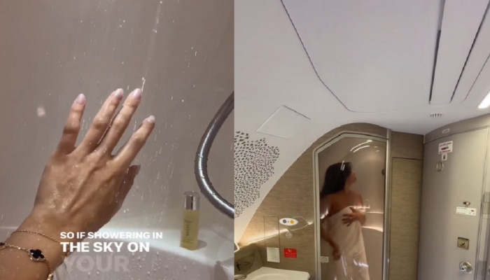 Girl Viral Video : हद्द झाली! तरुणीचा विमानात आंघोळ करतानाचा व्हिडीओ आला समोर...