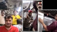 VIDEO: मुंबई लोकलमध्ये लता मंगेशकरांच्या गाण्यावर प्रवासी धुंद, तालासुरात धरला ठेका