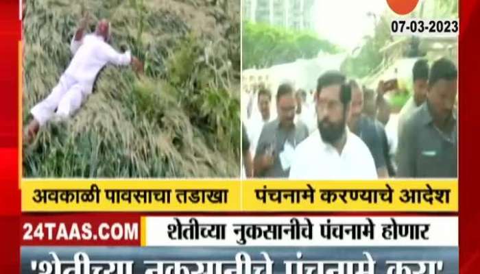 Chief Minister Eknath Shinde's order to District Collector to make Panchnama of damaged agriculture