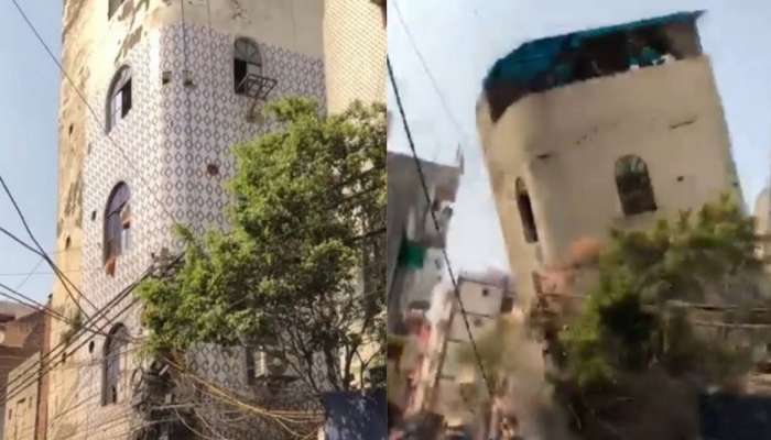 Delhi Building Collapse: एका क्षणात कोसळली 5 मजली इमारत, VIDEO पाहून थरकाप उडेल