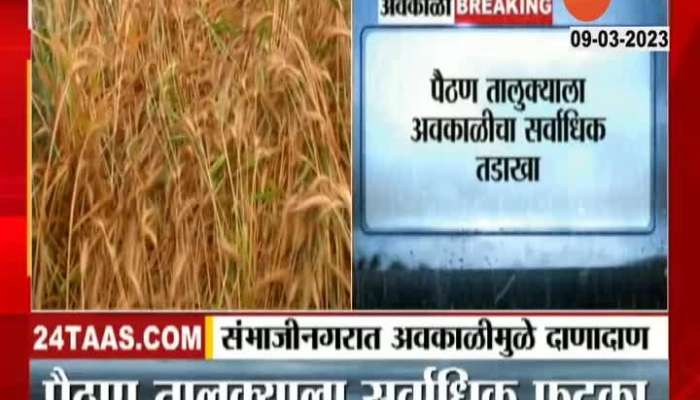 Sambhajinagar 346 Villages Affected Form Unseasonal Rainfall