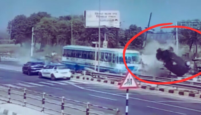 Rishabh Pant: सेम ठिकाण, सेम दुर्घटना; ऋषभ पंतचा जिथं अपघात झाला, तिथंच उलटली कार; पाहा अंगावर काटा आणणारा VIDEO