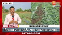 जुन्नरच्या निमगाव सावा परिसराला वादळी वाऱ्यासह गारपिटीच्या पावसाने झोडपले