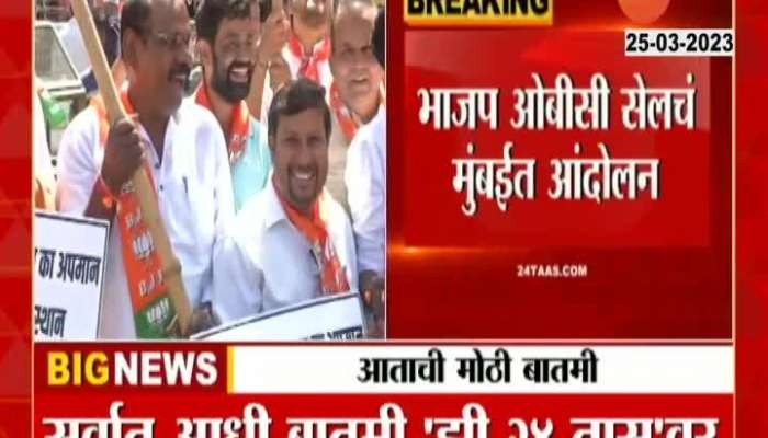 BJP OBC Morcha bjp protest against rahul gandhi across maharashtra 