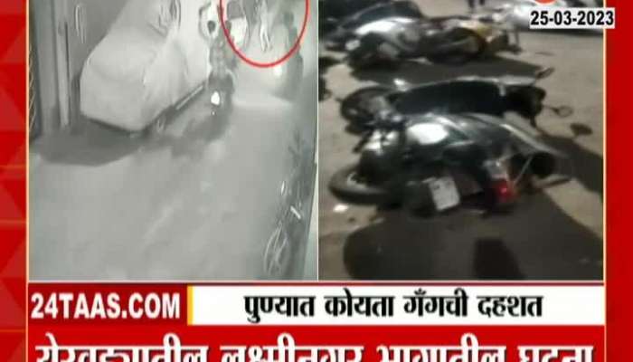  Crime Koyta gang terror continues in Pune; See CCTV Fujet