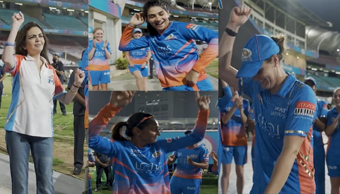 WPL 2023 : मुंबईने फायनल गाठताच आनंदाने खेळाडूंसोबत नाचल्या Nita Ambani; डान्सचा व्हिडीओ व्हायरल