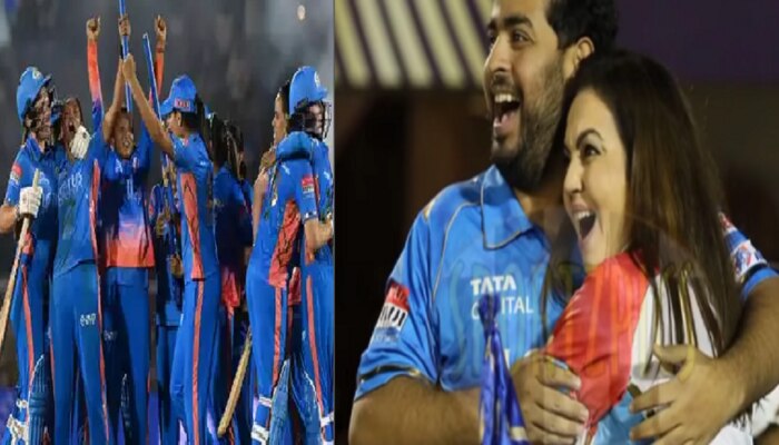 WPL 2023 Final ची क्विन &#039;Mumbai Indians&#039;, आकाश - नीता अंबानींसह खेळाडूंचा एकच जल्लोष; Video Viral
