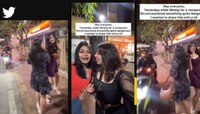Viral Video: तरुणी रस्त्यात व्हिडीओ रेकॉर्ड करत असतानाच दुचाकीवरुन दोन तरुण आले अन्