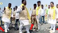 पाहणीसाठी MLA पोहोचले, नव्याने बांधलेल्या रस्त्यावर एक लाथ मारली अन्..; Video Viral