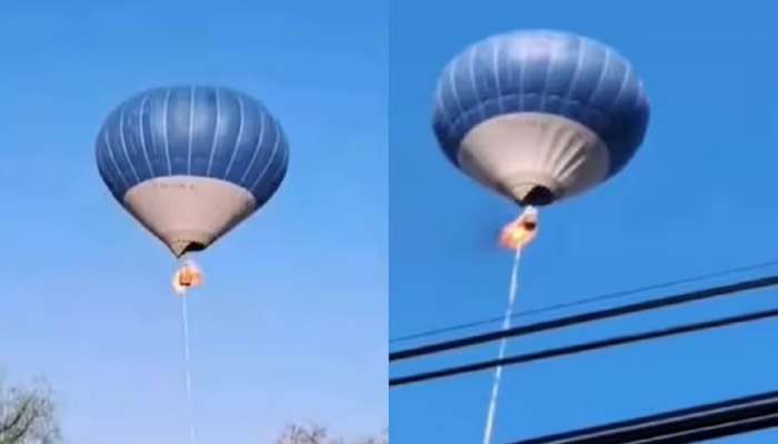 Hot Air Balloon हवेत असतानाच लागली आग, प्रवाशांनी 50 ते 100 फुटांवरुन मारल्या उड्या; VIDEO पाहून अंगावर काटा येईल