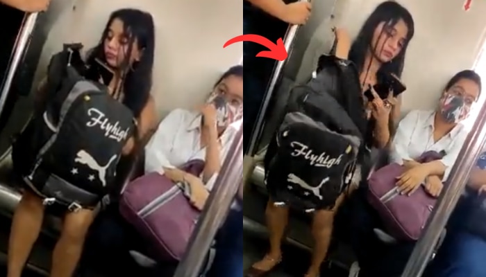 Delhi Metro Viral Video: ही उर्फी नाही, मग कोण? ट्रेंडी ब्रा अन् मिनी स्‍कर्ट, पाहा &#039;तो&#039; व्हिडिओ!