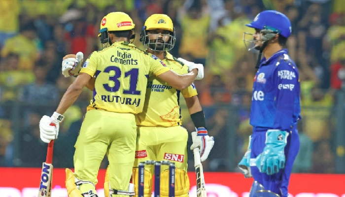 MI vs CSK : मुंबईकर रहाणेने केला पलटणचा &#039;गेम&#039;; 7 विकेट्सने चेन्नईचा एकहाती विजय