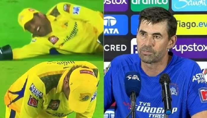 IPL 2023 : MS Dhoni दुखापतीमुळे RCB विरुद्धच्या सामन्यात खेळणार नाही? CSK कोच मायकेल हसींनी स्पष्टच सांगितलं