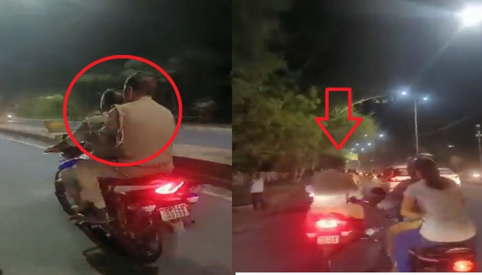 Viral Video: नियम फक्त सर्वसामान्यांनाच का? हेल्मेट न घालणाऱ्या पोलिसांना दोन तरुणींनी अडवली अद्दल