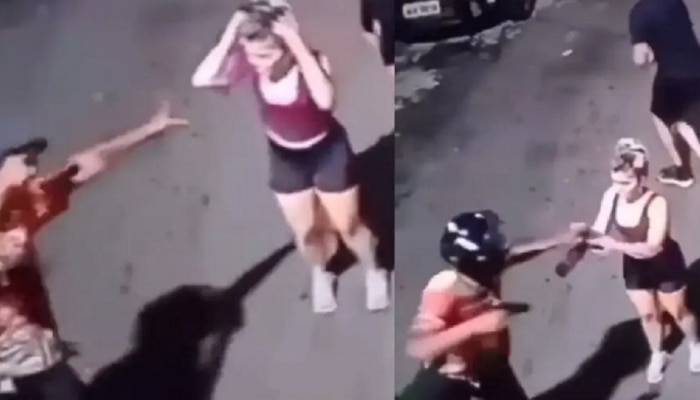Viral Video : डोक्यावर बंदूक लावून प्रेयसीला लुटलं जात होतं, पण प्रियकराने जे केलं ते पाहून चोरही हैराण