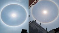 परभणीनंतर 'या' ठिकाणी दिसलं प्रभामंडळ, खगोलप्रेमींनी कॅमेरात टिपलं क्षण, पाहा फोटो