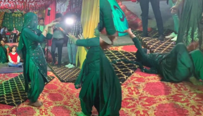 Viral Video : &#039;या&#039; महिलेचा नागिन डान्स पाहिला का? जमिनीवर लोळत तिने...