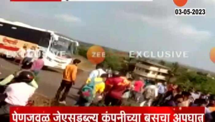 Bus accident on Mumbai Goa highway near Pen due to tire burst
