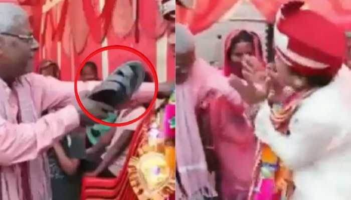 Viral Video: बोहल्यावर चढण्यापूर्वी नवरदेवाची भलतीच मागणी, भर मंडपात सासऱ्याने चपलेने धु धु धुतलं