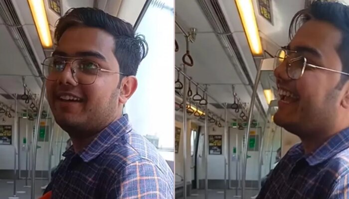 Delhi Metro मध्ये पोरानं केली करामत; असं काही केलं की.. कानावर विश्वासच बसेना, पाहा Video