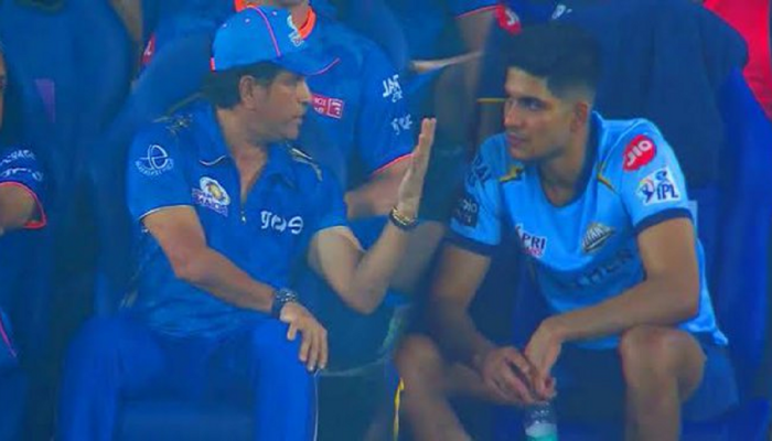 IPL 2023 Qualifier 2 :  'आता तरी देवा मला...' हेच बोलला का तो?; मुंबईचा पराभव होऊनही सचिन- शुभमनच्या फोटोनं जिंकली मनं