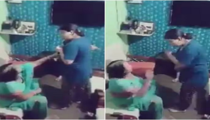  Viral Video : सूनेकडून सासूला धपाधप मारहाण, नातवासोबत सासूच्या &#039;त्या&#039; कृत्यामुळे...