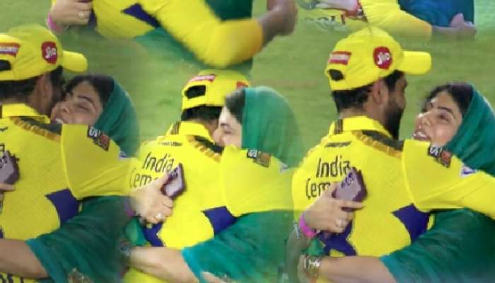 Ravindra Jadeja hugs wife