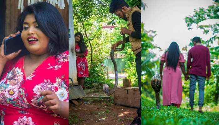 Pre-Wedding Photoshoot साठी कपलचं भलतंच धाडस, चक्क विषारी कोब्रा घेतला आणि...