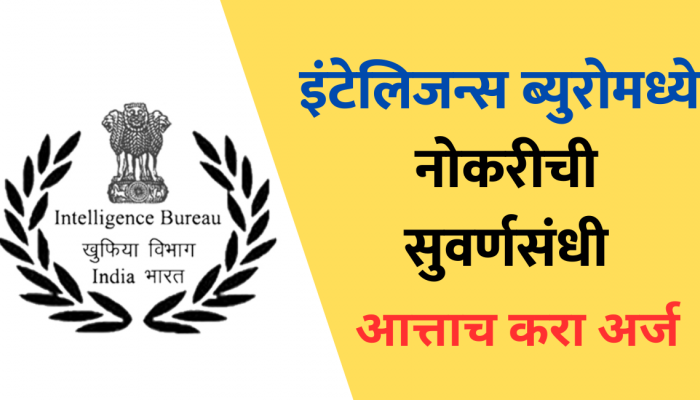IB Recruitment 2023: इंटेलिजन्स ब्युरोमध्ये नोकरीची सुवर्णसंधी, आत्ताच करा अर्ज; पगार तब्बल 81 हजार!