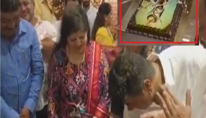 राज ठाकरे यांच्या पत्नी शर्मिला यांच्या वाढदिवसानिमित्ताने  औरंगजेबाचं प्रिंट असलेला केक;  व्हिडीओ व्हायरल 