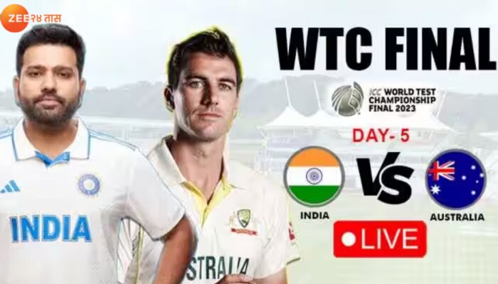 WTC final 2023, WTC Final, WTC, WTC Final Day 5, ICC Men's World Test Championship, india vs australia, India Vs Australia Live Score