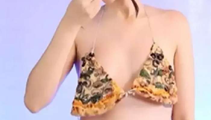 Pizza  स्लाईसपासून बनवली ब्रा; उर्फीचा ड्रेस पाहून नेटकरी भडकले