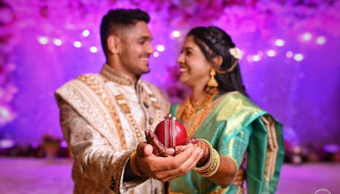 Tushar Deshpande, Nabha Gaddamwar, Tushar Deshpande engaged, tushar deshpande marriage, tushar deshpande wife, fiancée, Chennai Super Kings, IPL 2023, Ms dhoni, Tushar Deshpande engaged