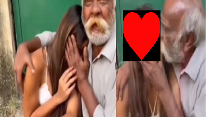 Viral Video : प्रेमा तुझा रंग कसा! म्हातारपणी आजोबांचे तरुणीसोबत अश्लिल चाळे, आधी KISS केलं...