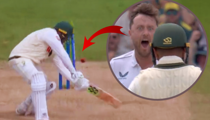 Ashes Test: बॉल आहे की बंदुकीची गोळी! रोबिन्सन झाला वेगाचा बादशाह, उस्मानच्या दांड्या गुल; पाहा Video