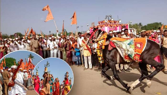 संत तुकाराम महाराजांच्या पालखीचं पहिलं गोल रिंगण संपन्न; वारीच्या इतिहासात पहिल्यांदाच असं घडलं की...