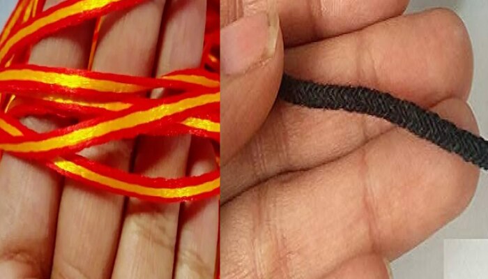 black thread red Dhaga not to tie new trend white thread benefits