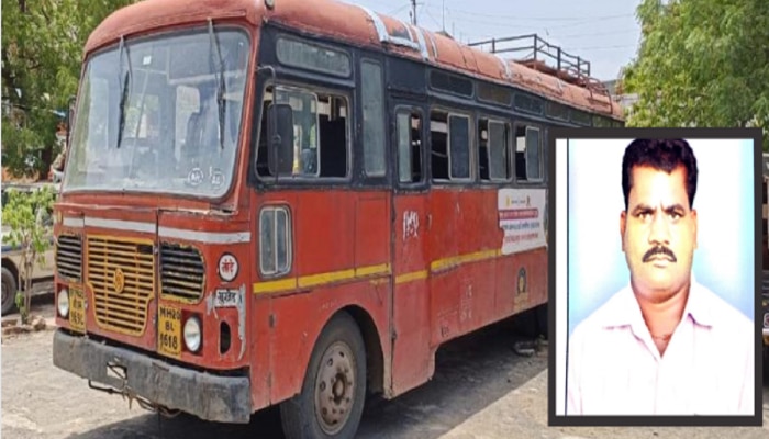 चूक कोणाची! रस्त्यावरच्या खड्ड्यात एसटी आदळली, दरवाजा उघडला आणि प्रवासी खाली कोसळला