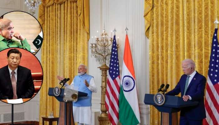 मोदींनी पाकिस्तान, चीनला सुनावलं! बायडेन यांच्या समोरच White House मधून साधला निशाणा