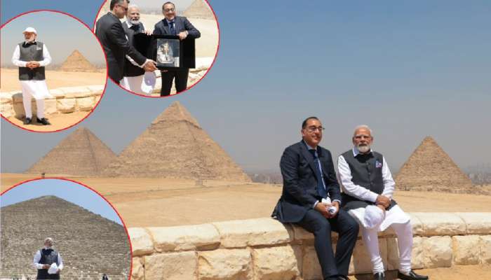फोटोशूट, गिफ्ट अन् गप्पा! Pyramids समोर बसून &#039;त्या&#039; व्यक्तीसोबत नेमकं काय बोलले ते ही मोदींनी सांगितलं