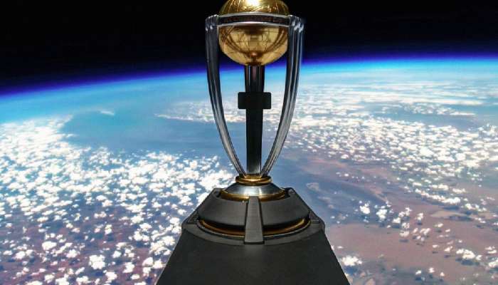 अबब... पृथ्वीपासून 120000 फुटांवर झेपावली World Cup ची Trophy! ICC चा व्हिडीओ पाहाच